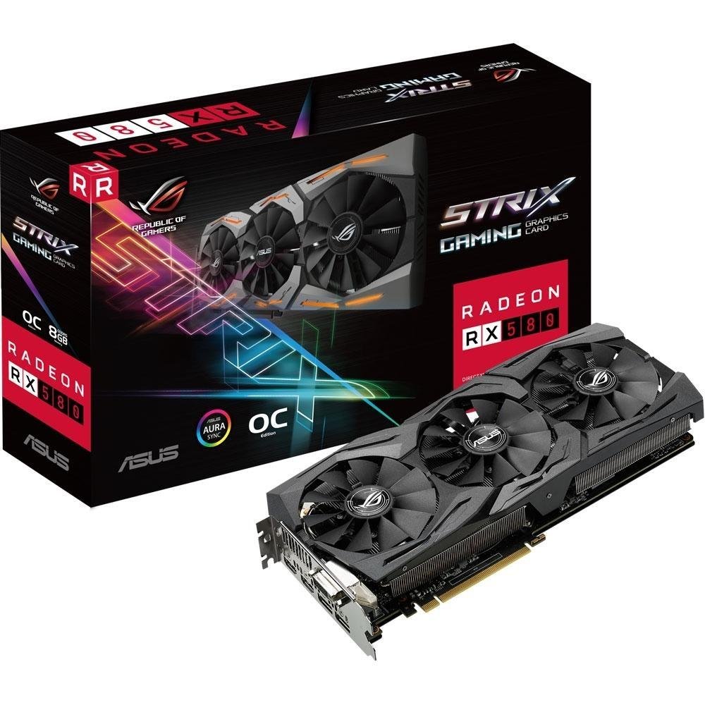 グラフィックボード・グラボ・ビデオカード ASUS ROG STRIX Radeon RX 580 OC placa-de-video-vga-asus-amd-