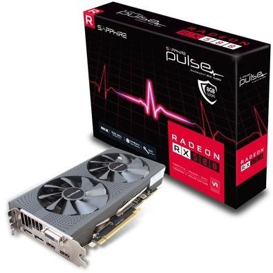 Placa de Video VGA Sapphire AMD Radeon RX 580 PULSE 8GB GDDR5 PCI-E Dual HDMI/DVI-D/Dual DP OC w/backplate - 11265-05-20G