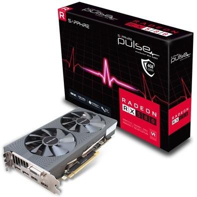 Placa de Video VGA AMD Sapphire RADEON RX 580 PULSE 4GB GDDR5 PCI-E Dual HDMI/DVI-D/Dual DP OC w/backplate - 11265-09-20G