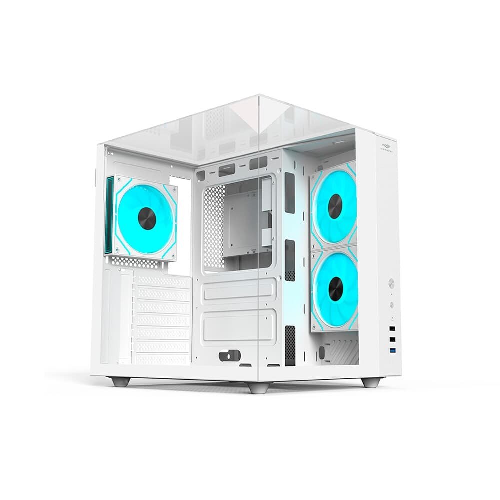 Gabinete Gamer C3Tech Aquarius Branco | KaBuM!