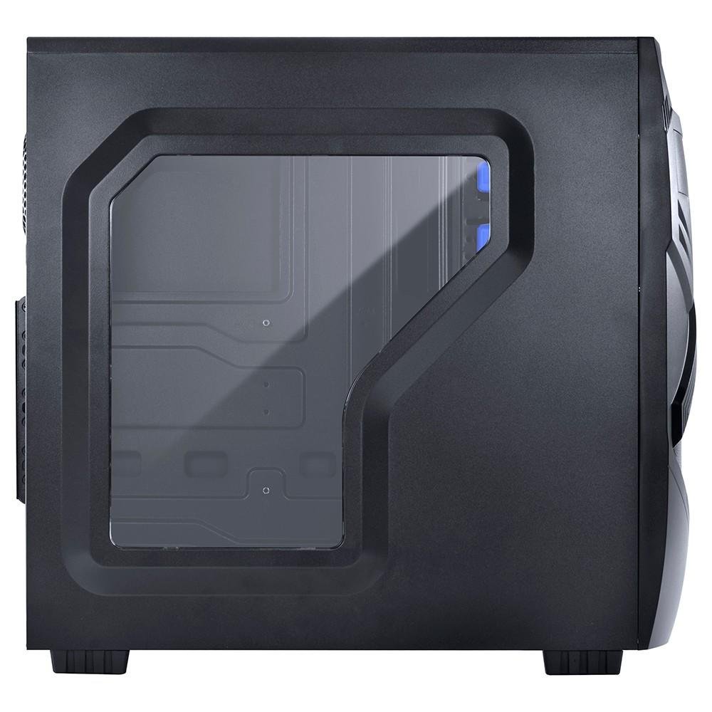 Imagem 9 de 12 do produto Gabinete Gamer PCYES mid-tower Chacal Azul com 2 fans LED Azul Lateral em acrílico – CHACALPTOAZ2FCA