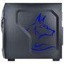 Gabinete Gamer PCYES mid-tower Chacal Azul com 2 fans LED Azul Lateral em acrílico – CHACALPTOAZ2FCA