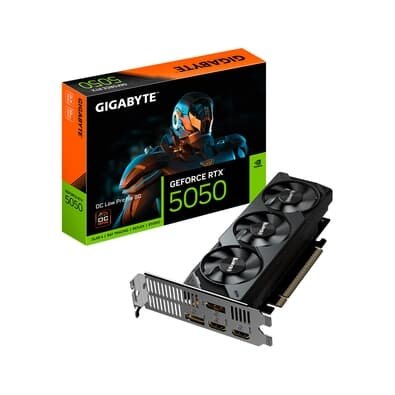  RTX 5050 LOW PROFILE 8G - Gigabyte NVIDIA GeForce, 8GB GDDR6, 128bits, RGB,DLSS, Ray Tracing - GV-N5050OC-8GL