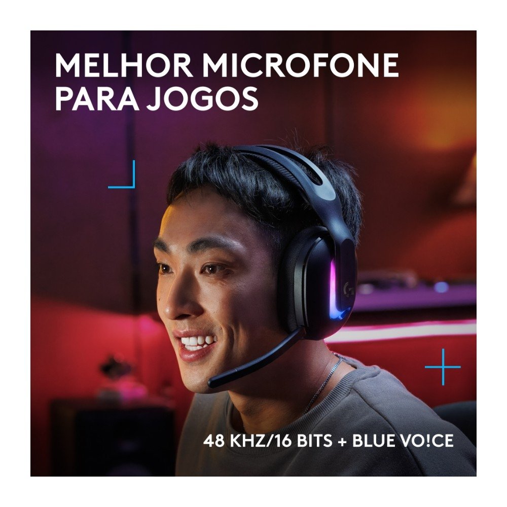 Headset Gamer Sem Fio ( Balão.info) G522 ( Balão.info) LIGHTSYNC, RGB, Conectividade Tripla ( Balão.info), Bluetooth e com Fio USB, Preto - 981-( Balão.info - foto 3