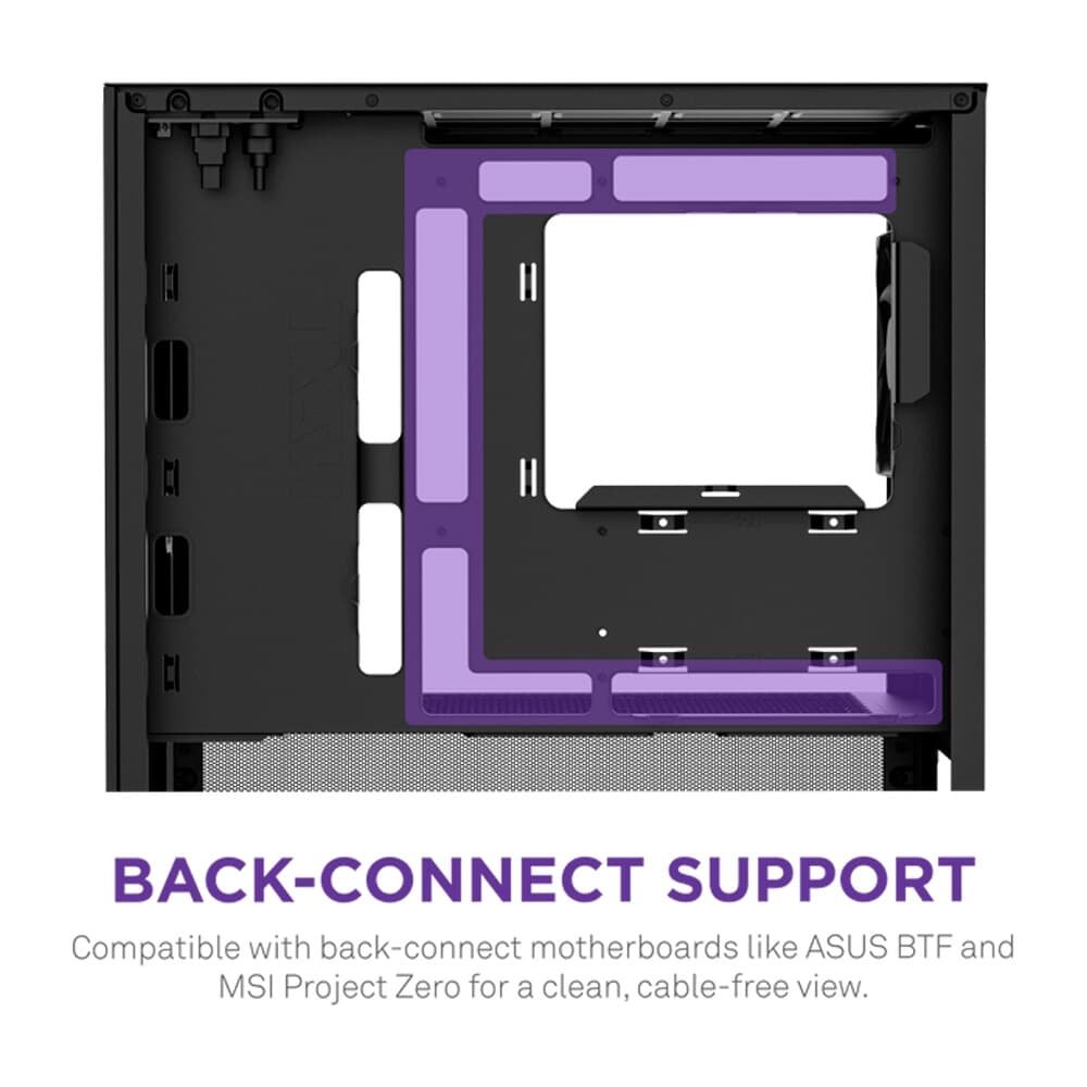 Imagem 7 de 9 do produto Gabinete Gamer NZXT H3 Flow, Mid Tower, micro-ATX, Lateral em Vidro, Preto - CC-H31FB-01