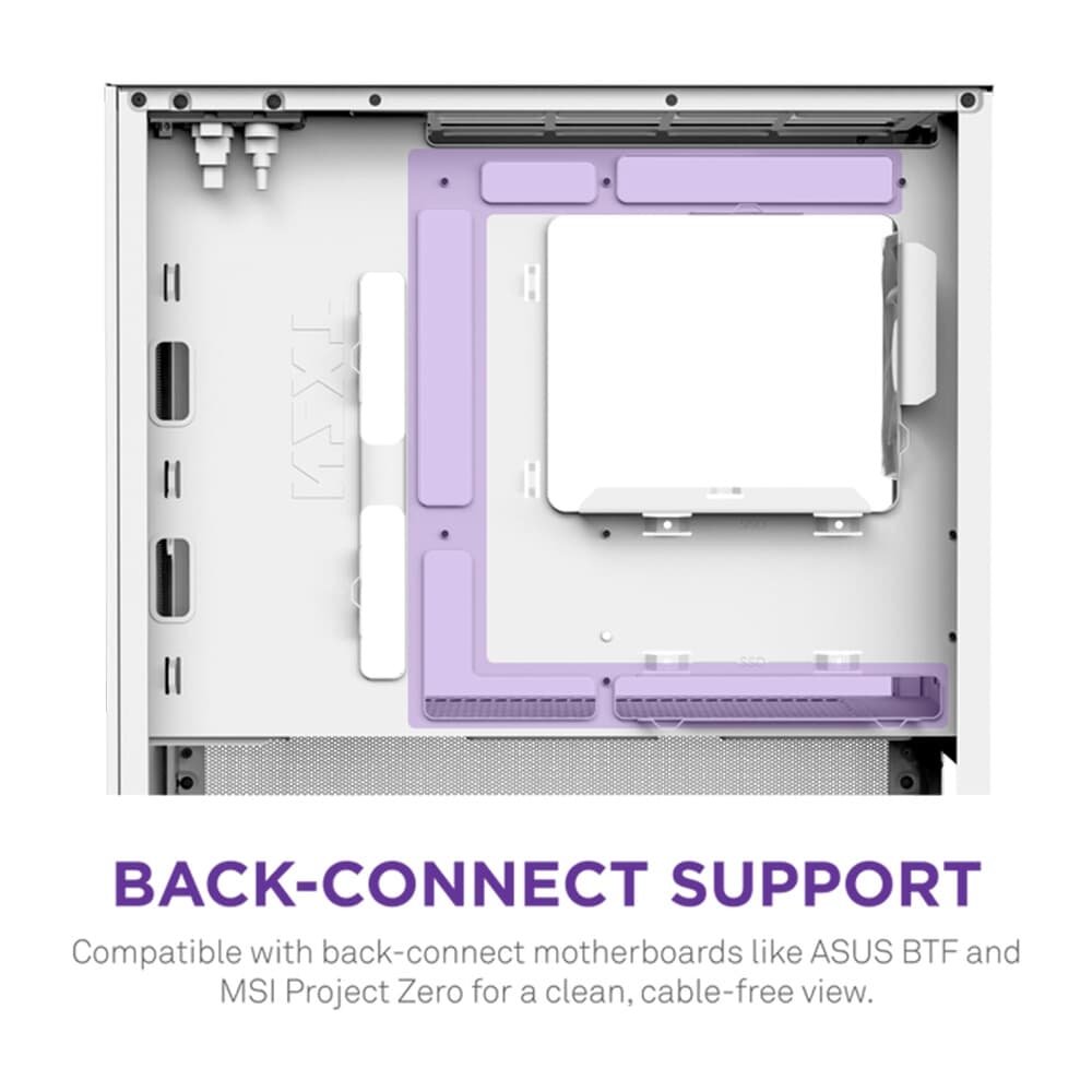 Gabinete Gamer NZXT H3 Flow, Mid Tower, micro-ATX, Lateral em Vidro, Branco CC-H31FW-01