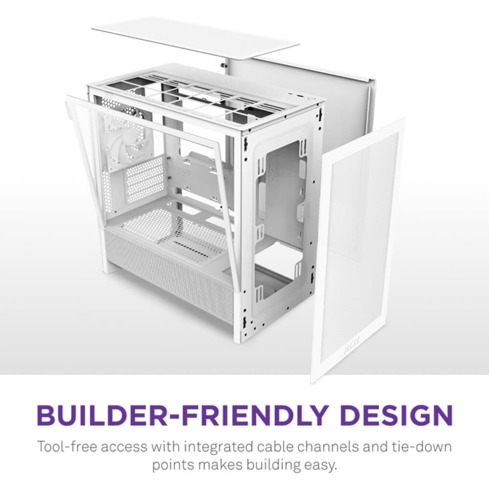 Gabinete Gamer ( Balão.info) H3 Flow, Mid Tower, micro-ATX, Lateral em Vidro, Branco CC-H31FW-01 - view 3