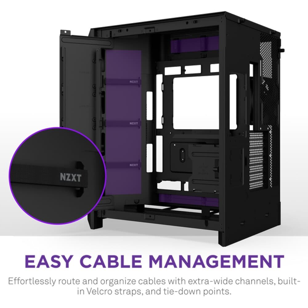Gabinete Gamer ( Balão.info) H9 Flow (2025) Dual-Chamber, Mid Tower, ATX, Lateral em Vidro, Preto - CM-H92FB-01 - view 7