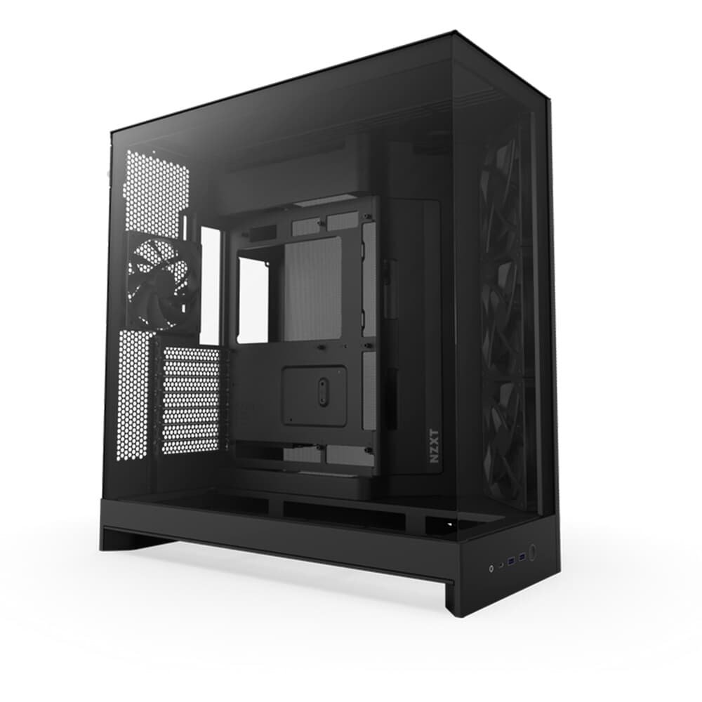 Gabinete Gamer NZXT H9 Flow (2025) Dual-Chamber, Mid Tower, ATX, Lateral em Vidro, Preto - CM-H92FB-01