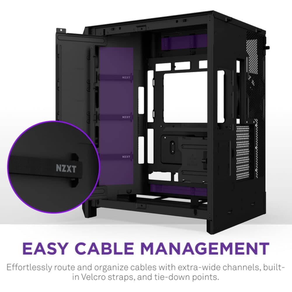 Gabinete Gamer ( Balão.info) H9 Flow RGB (2025) Dual-Chamber, Mid Tower, ATX, Lateral em Vidro, Preto - CM-H92FB-R1 - view 7