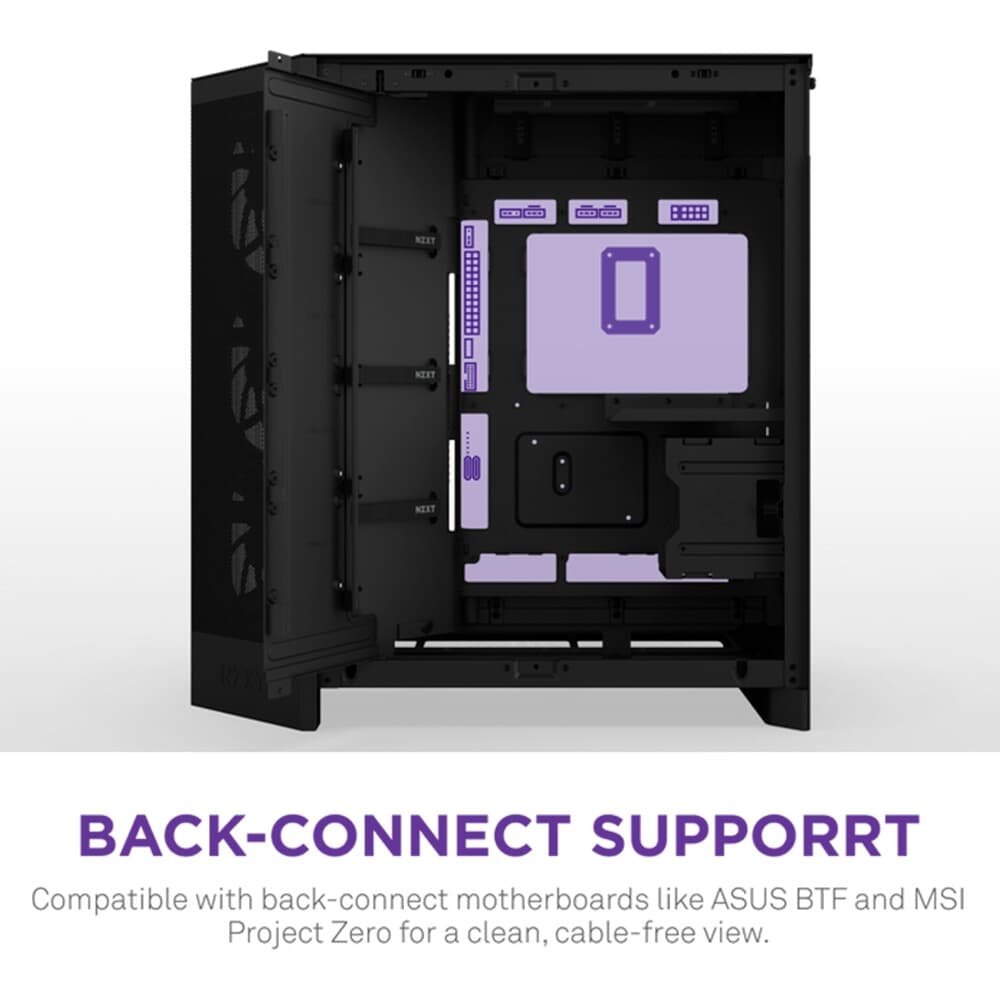 Gabinete Gamer ( Balão.info) H9 Flow RGB Plus (2025) Dual-Chamber, Mid Tower, ATX, Lateral em Vidro, Preto - CM-H92FB-P1 - view 6