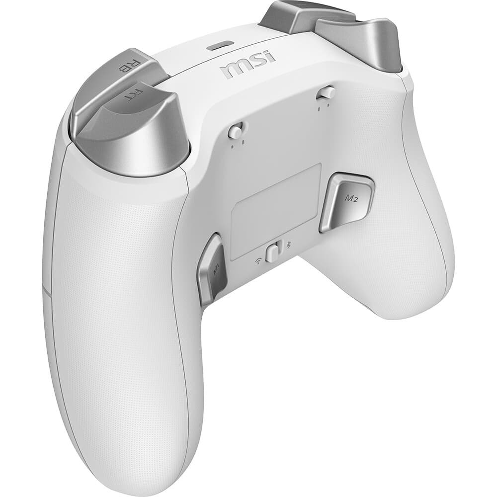 Imagem 5 de 10 do produto Controle Gamer Sem Fio MSI Force GC300 Wireless White, 2.4GHz, Bluetooth, USB2.0 Tipo-C, PC e Android, Branco - FORCEGC300WW