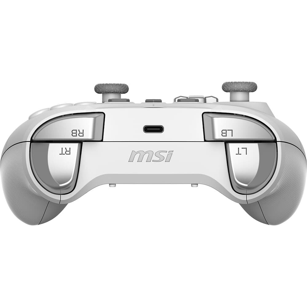 Imagem 4 de 10 do produto Controle Gamer Sem Fio MSI Force GC300 Wireless White, 2.4GHz, Bluetooth, USB2.0 Tipo-C, PC e Android, Branco - FORCEGC300WW