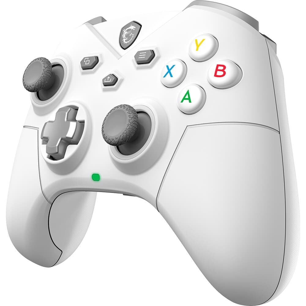 Imagem 10 de 10 do produto Controle Gamer Sem Fio MSI Force GC300 Wireless White, 2.4GHz, Bluetooth, USB2.0 Tipo-C, PC e Android, Branco - FORCEGC300WW
