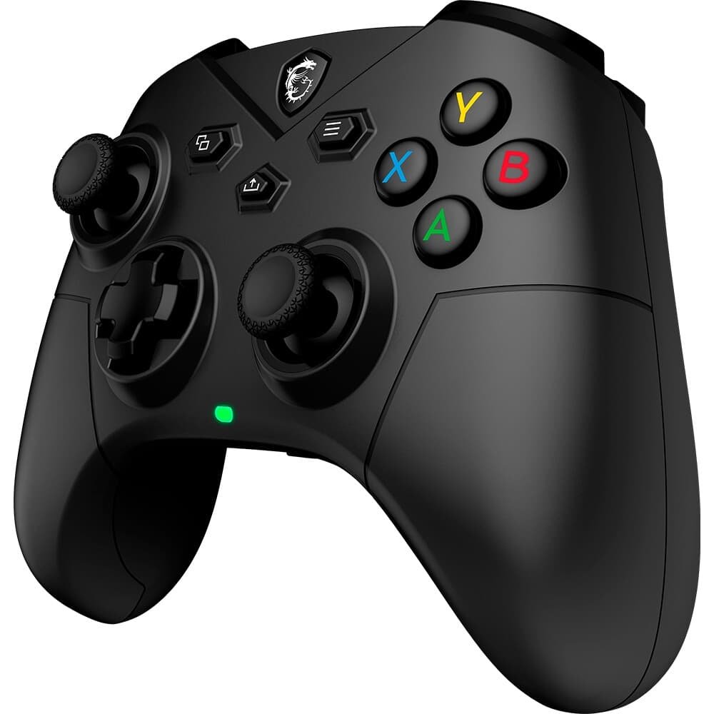 Controle Gamer Sem Fio MSI Force GC300 Wireless, 2.4GHz, Bluetooth, USB2.0 Tipo-C, PC e Android, Preto - FORCEGC300W - view 2