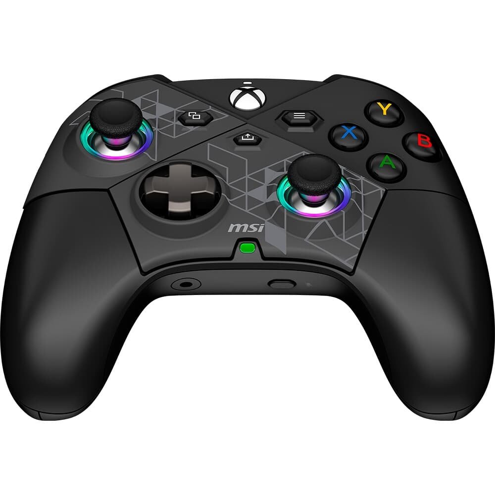 Controle Gamer Sem Fio MSI Force Pro, 2.4 GHz Wireless, Bluetooth, USB 2.0 Tipo-C, PC e Android, Preto - FORCEPROW - view 2