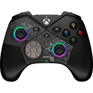 Controle Gamer Sem Fio MSI Force Pro, 2.4 GHz Wireless, Bluetooth, USB 2.0 Tipo-C, PC e Android, Preto - FORCEPROW