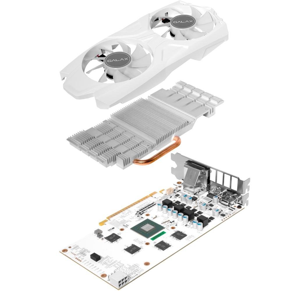 Imagem 10 de 13 do produto Placa de Vídeo Galax NVIDIA GeForce GTX 1050 Ti Exoc White 4GB, DDR5 - 50IQH8DVP1WT