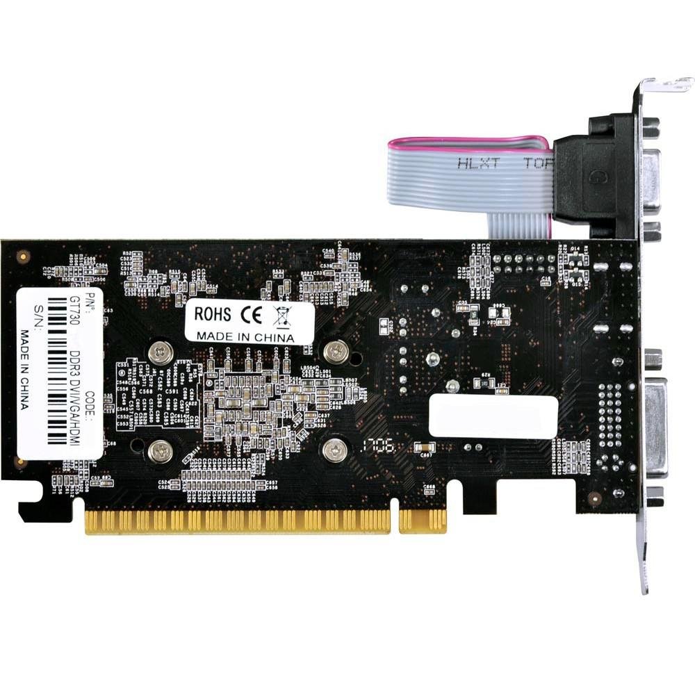 Imagem 2 de 5 do produto Placa de Vídeo PCYes NVIDIA GeForce GT 730 2GB, DDR3 - PGT73012802D3