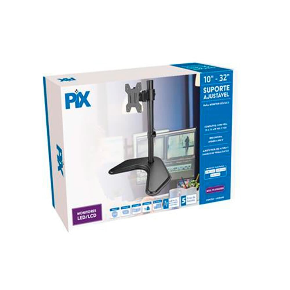 Suporte para Monitor 10 a 32 PIX, Ajustável, Base, Preto - PX-DTME32S1 - view 3