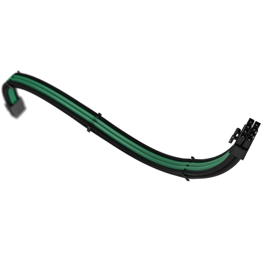 Cabo Sleeved Rise Mode PCI-E 6+2 Black and Green RM-VG-01-BG Cabo Sleeved Rise Mode PCI-E 6+2 Black and Green RM-VG-01-BG