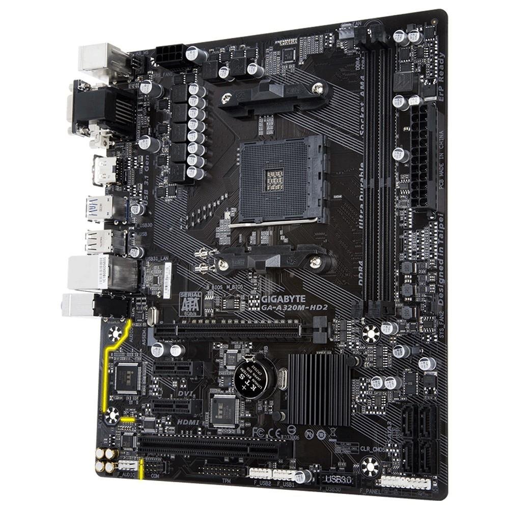 Placa-Mãe Gigabyte GA-A320M-HD2, AMD AM4, mATX, DDR4