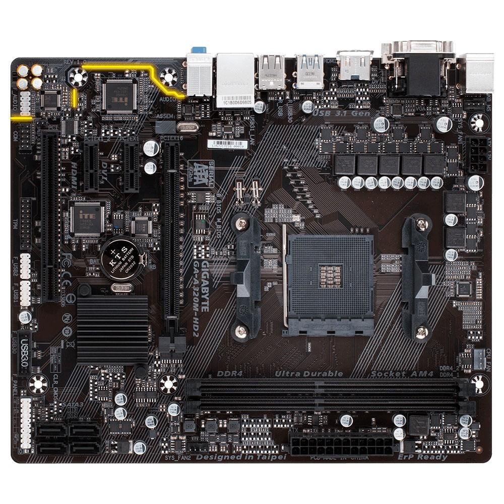 Placa-Mãe Gigabyte GA-A320M-HD2, AMD AM4, mATX, DDR4