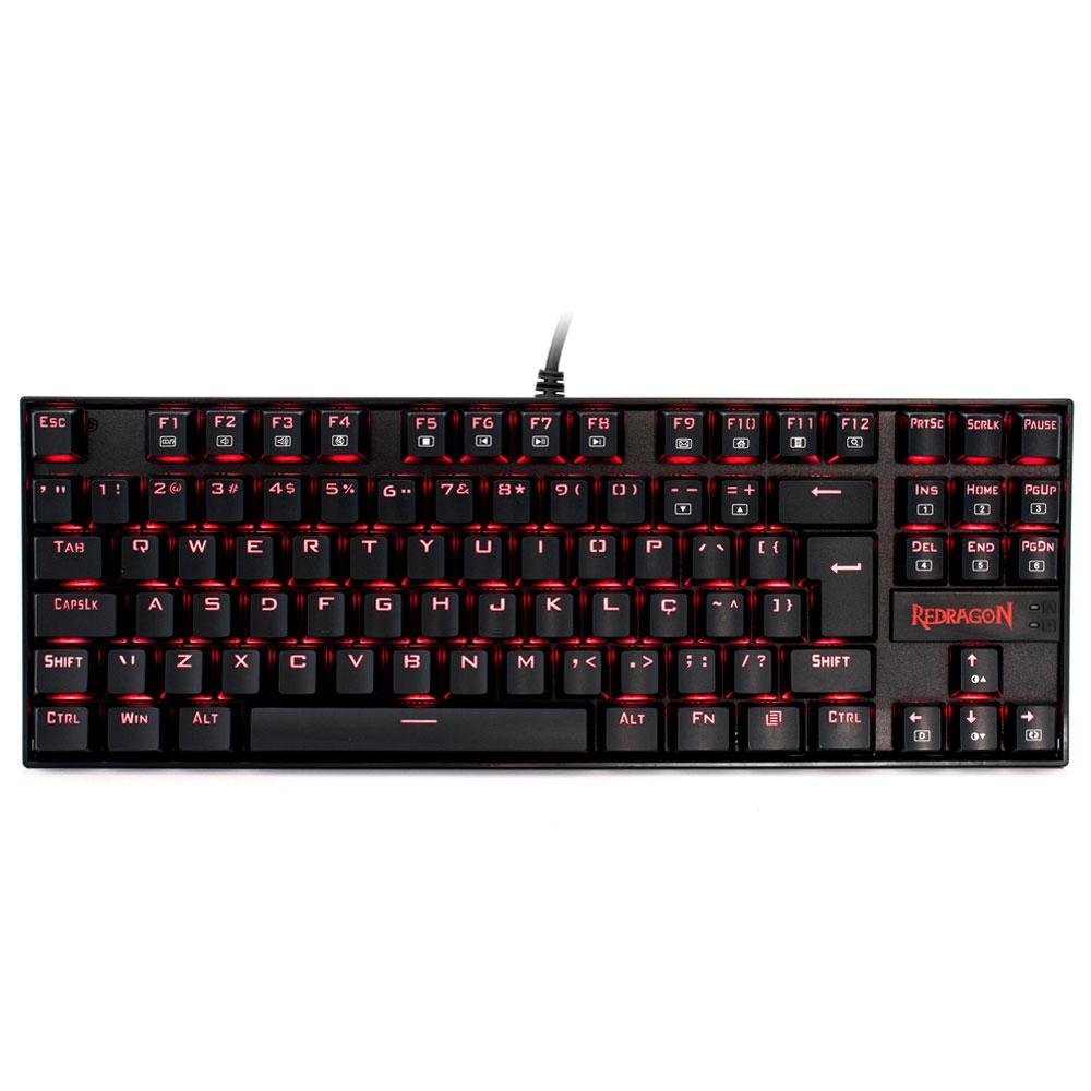 Teclado Mecânico Gamer Redragon Kumara, Anti-Ghosting, LED Vermelho, Switch Outemu Blue, ABNT2, Preto - K552-2 (PT-BLUE) Teclado Mecânico Gamer Redragon Kumara, Anti-Ghosting, LED Vermelho, Switch Outemu Blue, ABNT2, Preto - K552-2 (PT-BLUE)