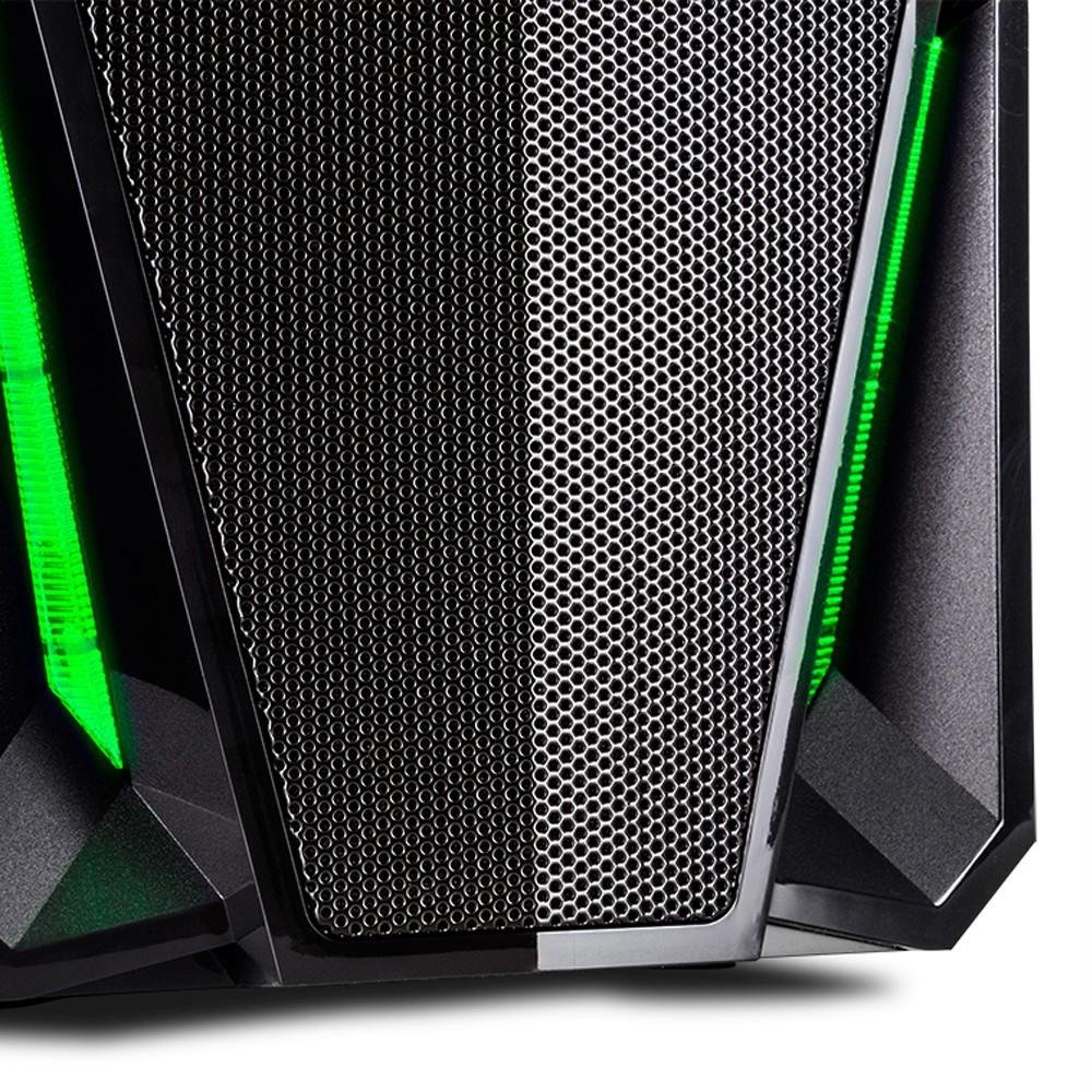 Gabinete NOX PAX Midtower, LED Verde, 1 FAN Incluso - NXPAXG | KaBuM!