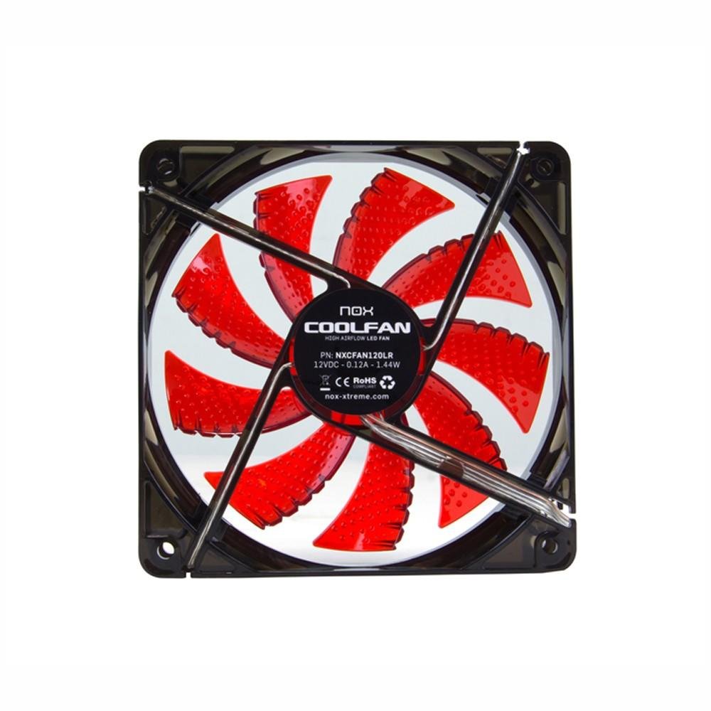 Cooler FAN NOX COOLFAN, 12 cm, LED Vermelho NXCFAN120LR Cooler FAN NOX COOLFAN, 12 cm, LED Vermelho NXCFAN120LR