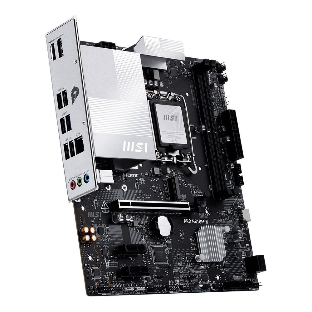 Placa Mãe MSI PRO H810M-B, Intel, DDR5, mATX, Preto - PRO H810M-B - view 3