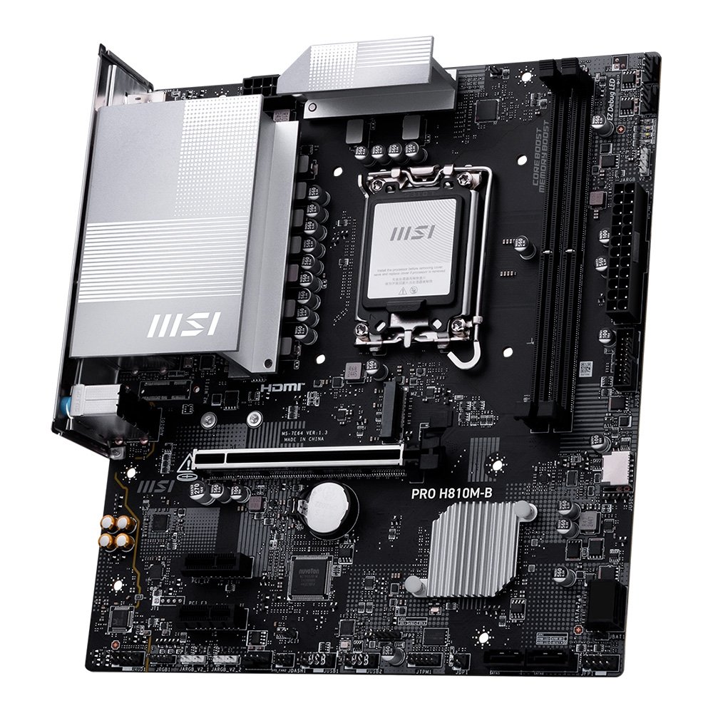 Placa Mãe MSI PRO H810M-B, Intel, DDR5, mATX, Preto - PRO H810M-B - view 2