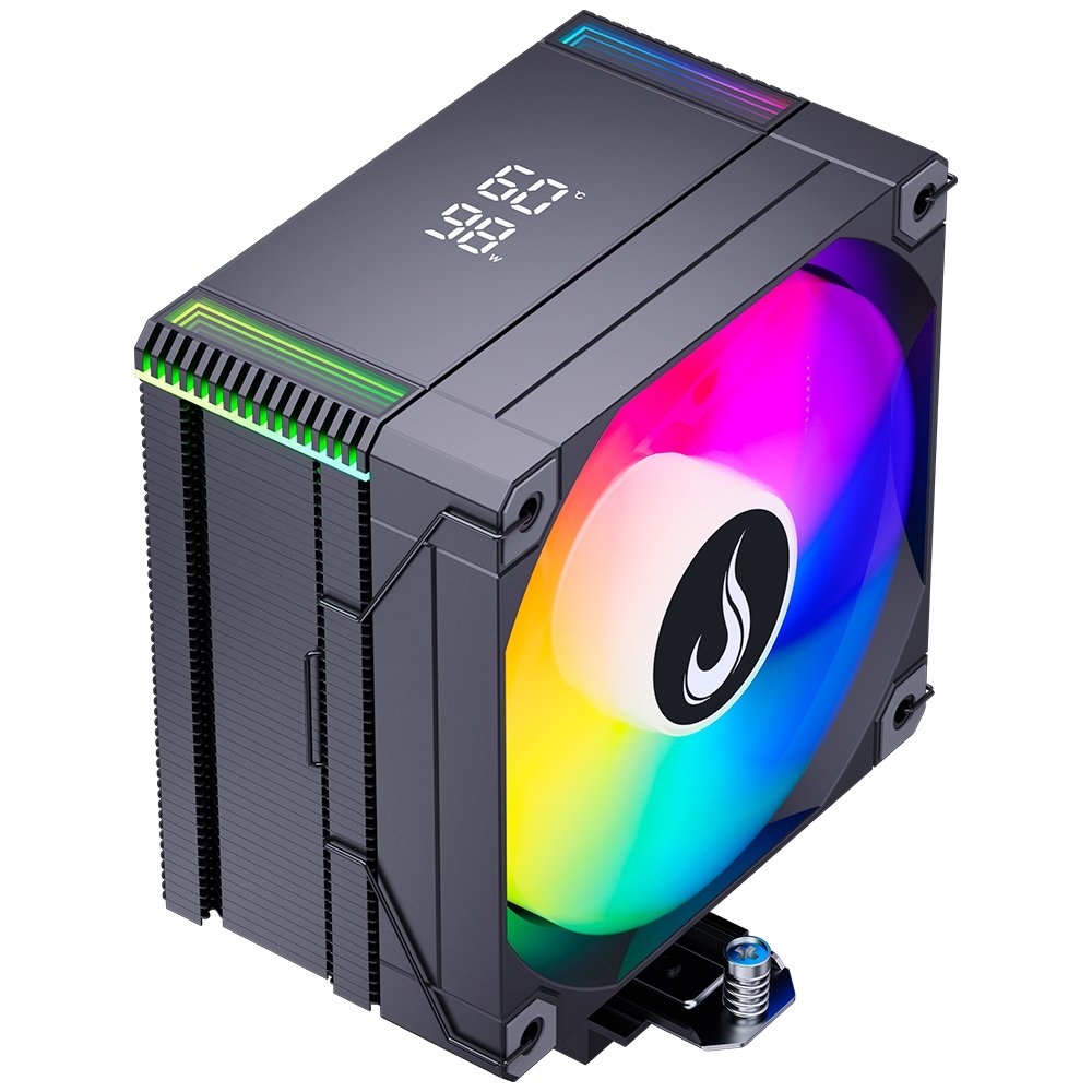 Air Cooler Gamer Rise Mode Temp 6 Black, ARGB, AMD e Intel, 120mm, Preto - RM-ACT6-ARGB-B