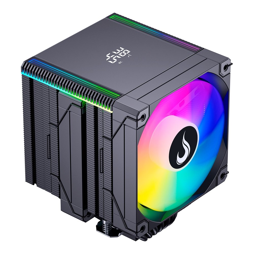 Imagem 2 de 6 do produto Air Cooler Gamer Rise Mode Temp 6 Pro Black, ARGB, AMD e Intel, 120mm, Preto - RM-ACT6P-ARGB-B