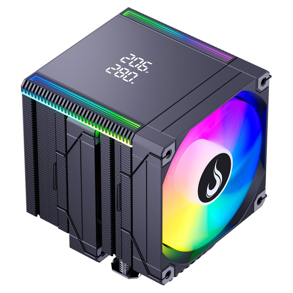 Air Cooler Gamer Rise Mode Temp 8 Black, ARGB, AMD e Intel, 120mm, Preto - RM-ACT8-ARGB-B 12