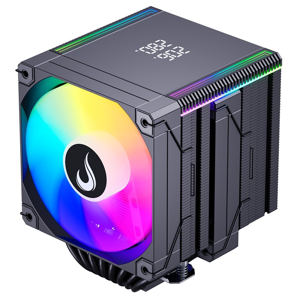 Air Cooler Gamer Rise Mode Temp 8 Black, ARGB, AMD e Intel, 120mm, Preto - RM-ACT8-ARGB-B 8