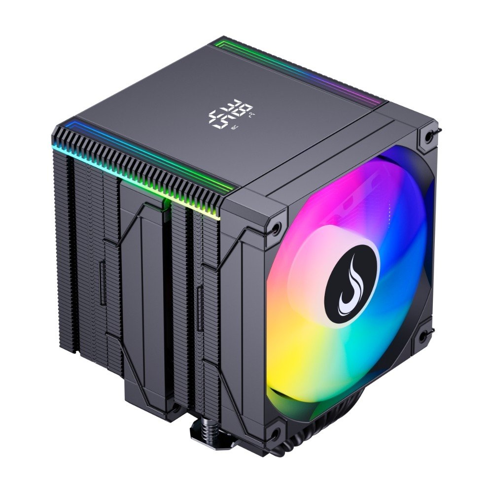 Imagem 3 de 9 do produto Air Cooler Gamer Rise Mode Temp 8 Black, ARGB, AMD e Intel, 120mm, Preto - RM-ACT8-ARGB-B