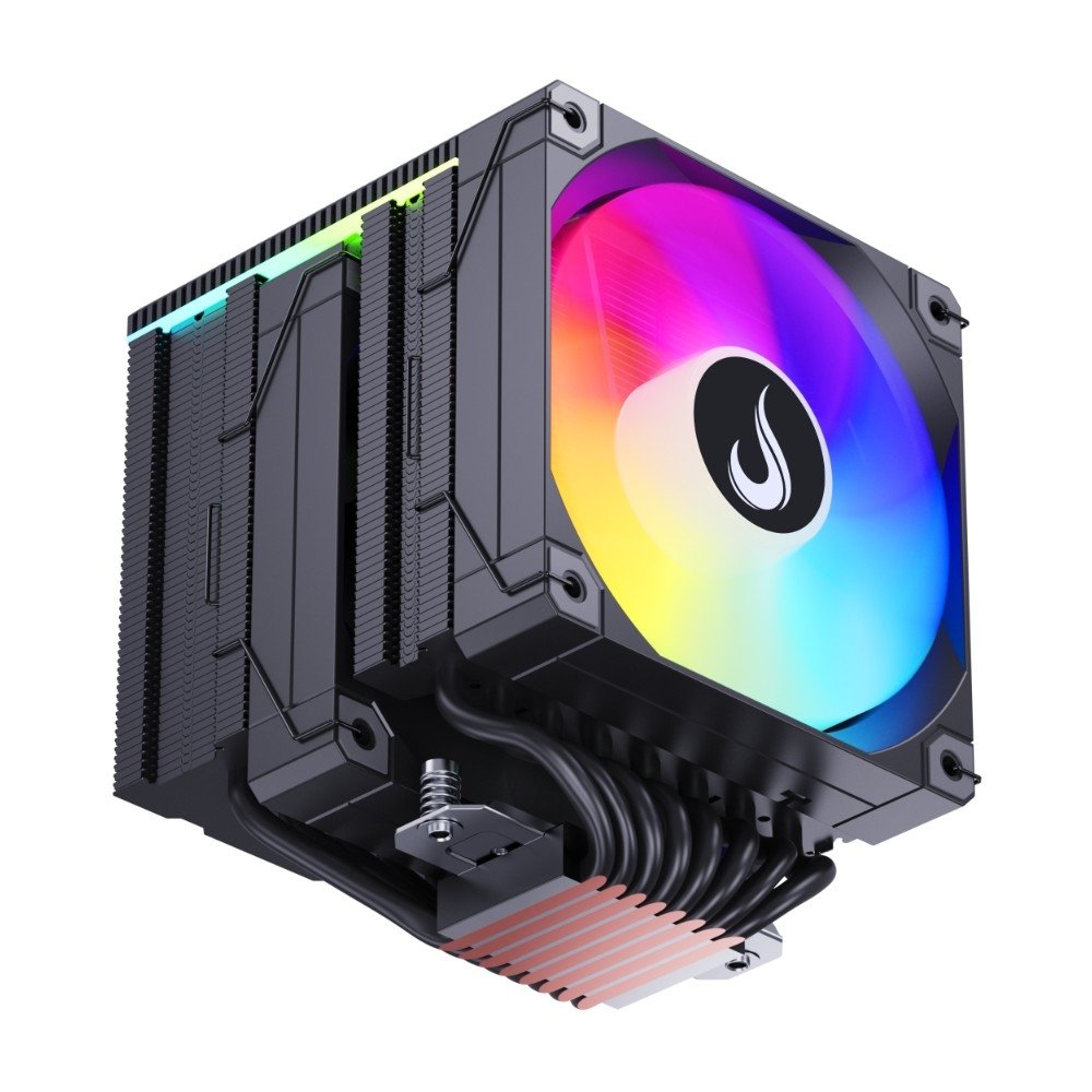 Imagem 6 de 9 do produto Air Cooler Gamer Rise Mode Temp 8 Black, ARGB, AMD e Intel, 120mm, Preto - RM-ACT8-ARGB-B