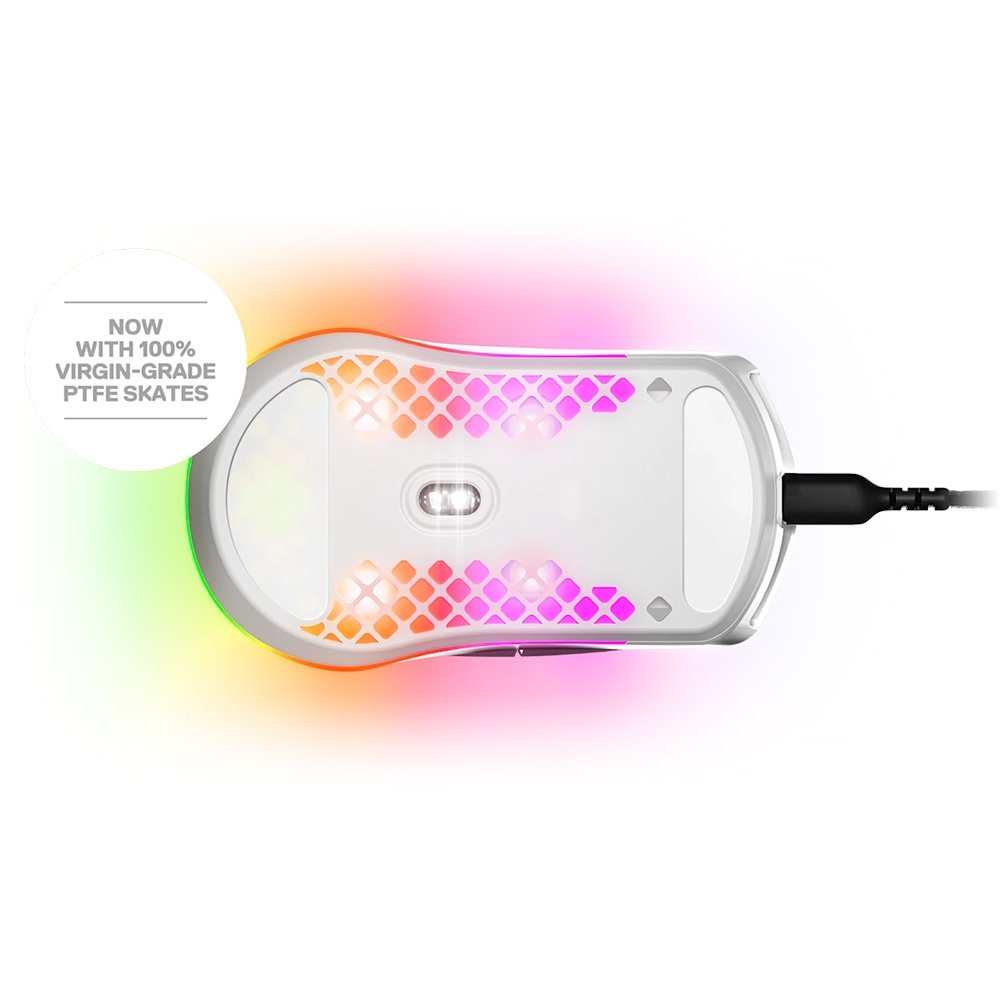 Mouse Gamer Steelseries Rival 3 Gen 2 White, TrueMove Core, RGB, USB tipo-C, Branco - 62703 Mouse Gamer Steelseries Rival 3 Gen 2 White, TrueMove Core, RGB, USB tipo-C, Branco - 62703