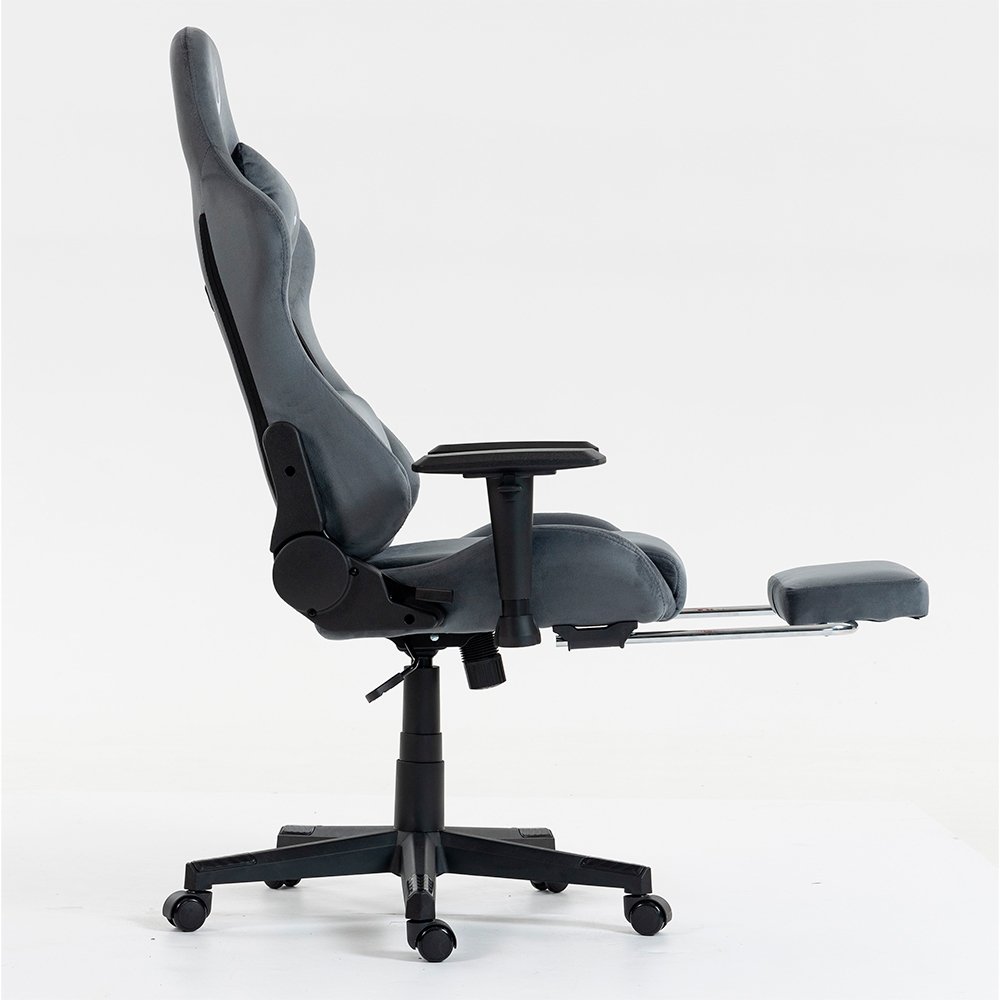 Cadeira Gamer Rise Mode X02, Ângulo Ajustável, Braço 2D, Apoio Para os Pés Retrátil, Cinza Fabric - RM-CG-X02-GR-FBC - view 4
