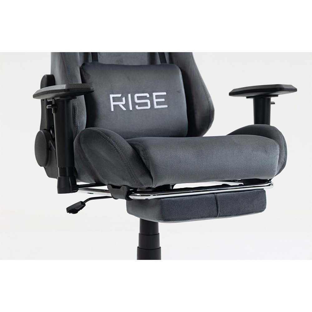 Cadeira Gamer Rise Mode X02, Ângulo Ajustável, Braço 2D, Apoio Para os Pés Retrátil, Cinza Fabric - RM-CG-X02-GR-FBC - view 13