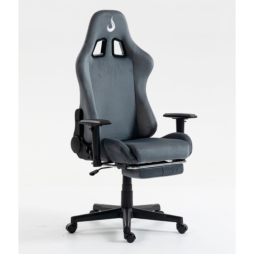 Cadeira Gamer Rise Mode X02, Ângulo Ajustável, Braço 2D, Apoio Para os Pés Retrátil, Cinza Fabric - RM-CG-X02-GR-FBC - view 14