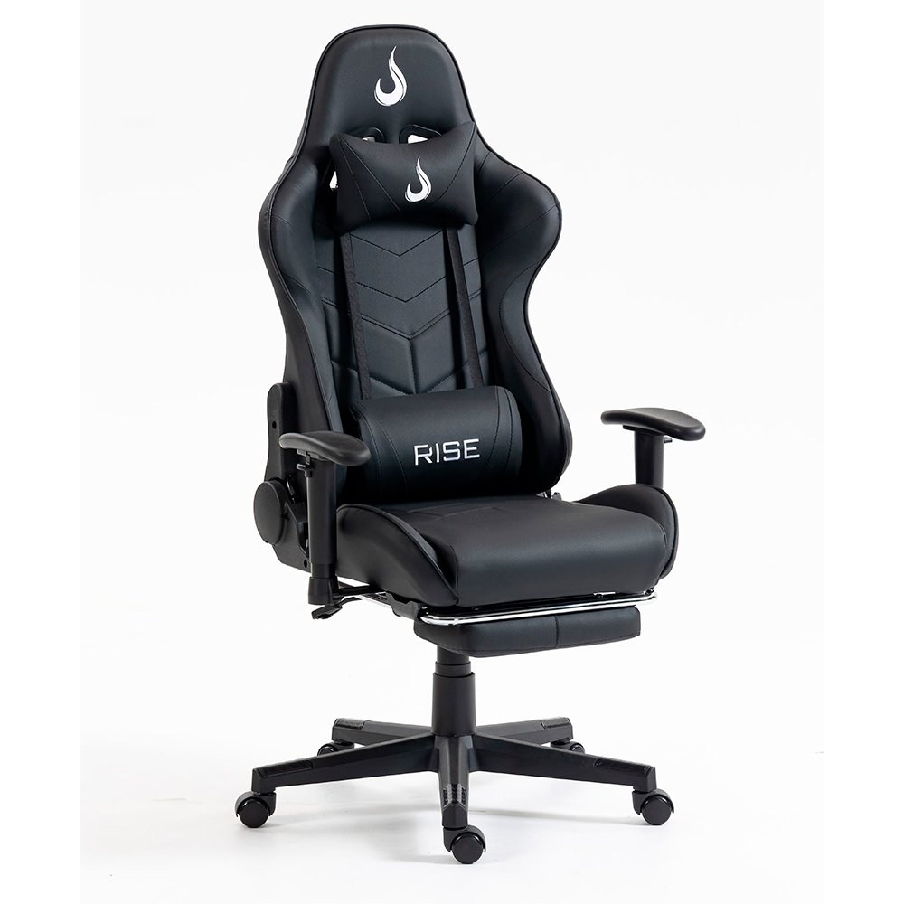 Cadeira Gamer Rise Mode X04, Ângulo Ajustável, Apoio Para os Pés Retrátil, Preto - RM-CG-X04-BK - view 2