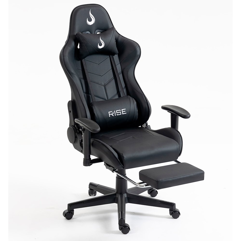 Cadeira Gamer Rise Mode X04, Ângulo Ajustável, Apoio Para os Pés Retrátil, Preto - RM-CG-X04-BK - view 5