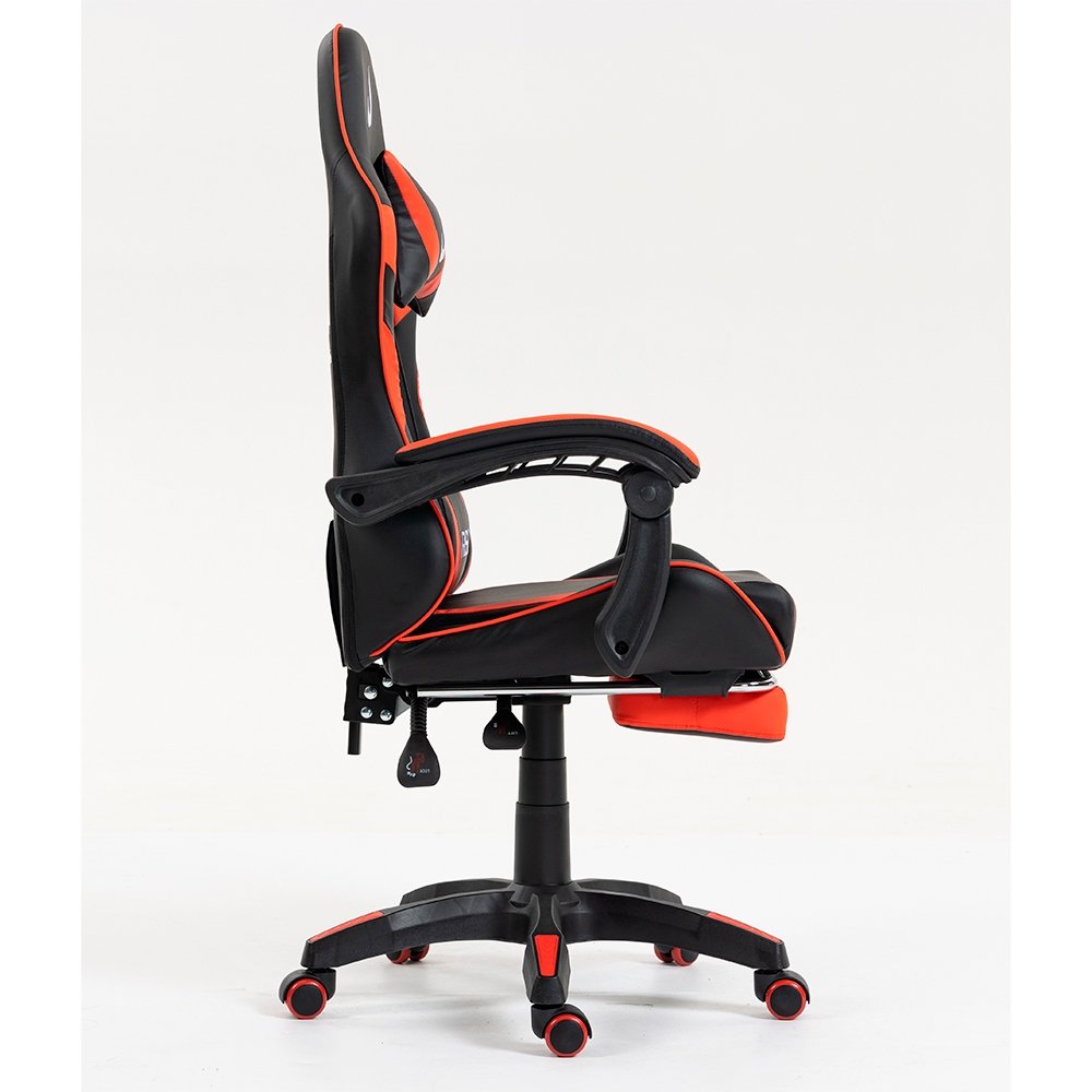 Imagem 12 de 16 do produto Cadeira Gamer Rise Mode X06, Ângulo Ajustável, Apoio Para os Pés Retrátil, Preto e Vermelho - RM-CG-X06-BR