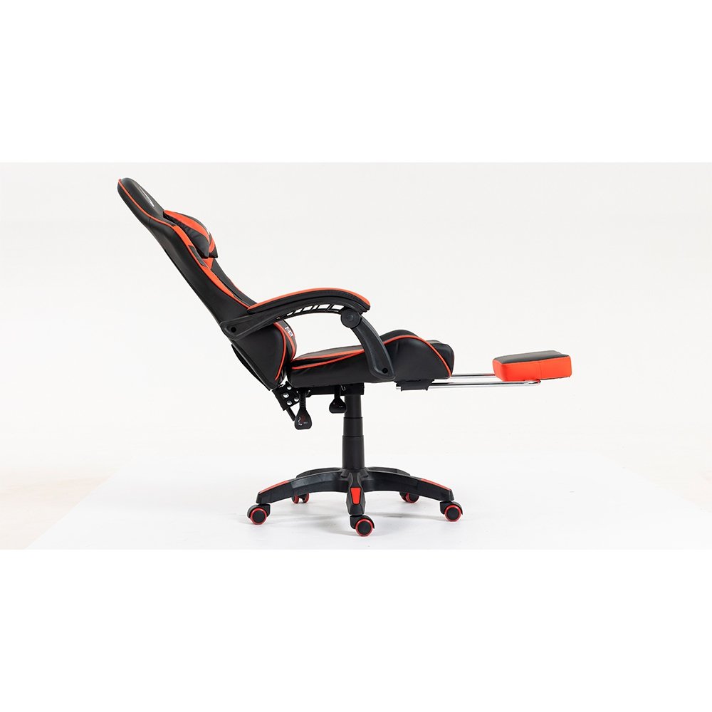 Imagem 4 de 16 do produto Cadeira Gamer Rise Mode X06, Ângulo Ajustável, Apoio Para os Pés Retrátil, Preto e Vermelho - RM-CG-X06-BR