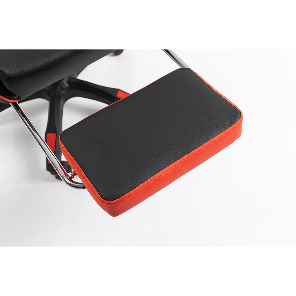 Imagem 6 de 16 do produto Cadeira Gamer Rise Mode X06, Ângulo Ajustável, Apoio Para os Pés Retrátil, Preto e Vermelho - RM-CG-X06-BR