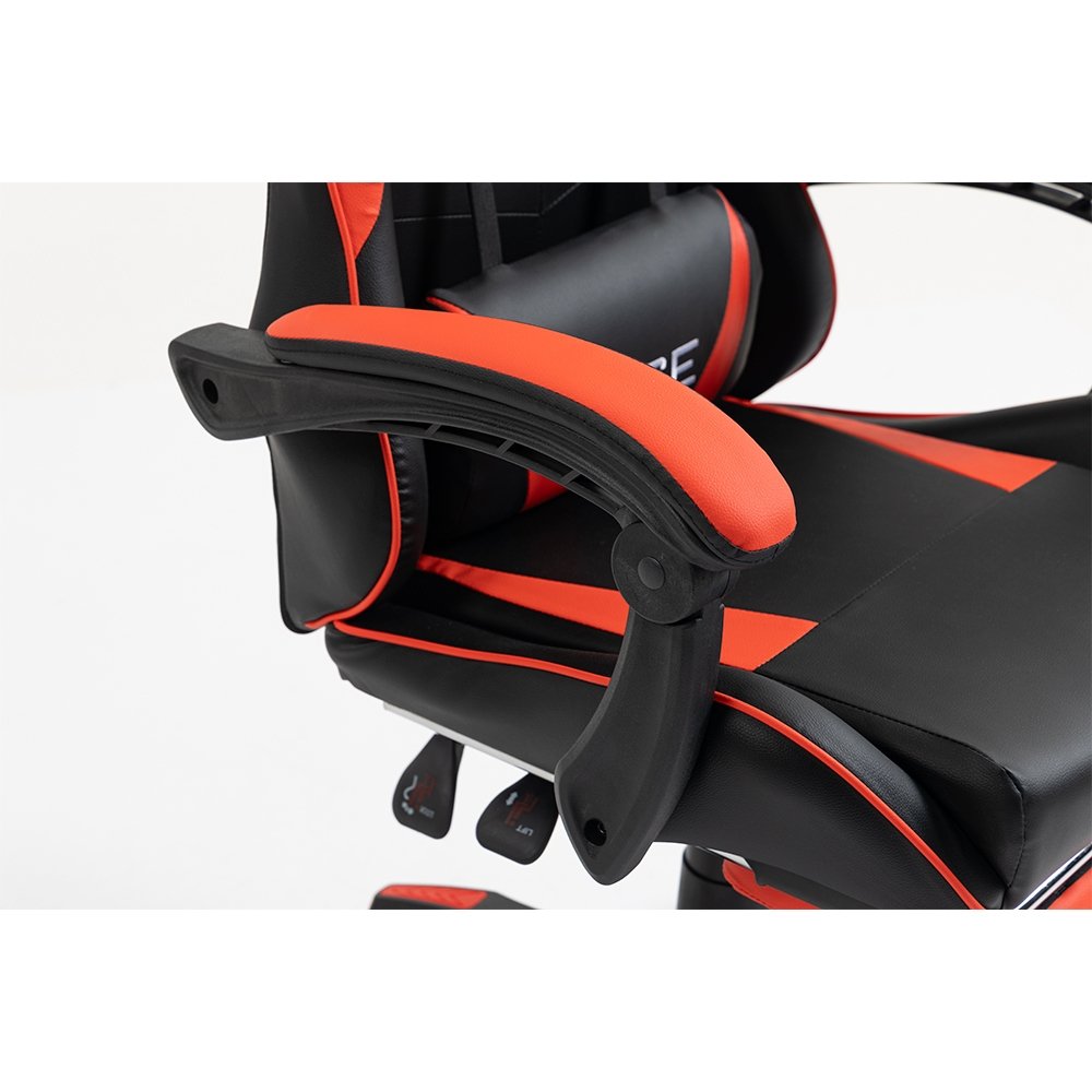 Imagem 8 de 16 do produto Cadeira Gamer Rise Mode X06, Ângulo Ajustável, Apoio Para os Pés Retrátil, Preto e Vermelho - RM-CG-X06-BR