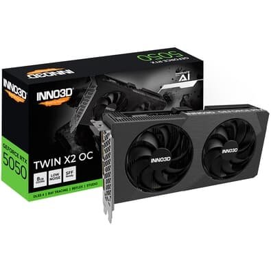  Inno3D RTX 5050 8GB TWIN X2 OC Nvidia GeForce, 8GB, GDDR6, 128bits, DLSS 4, Ray Tracing - N50502-08D6X-174071N