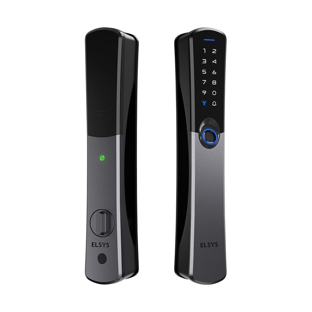 Fechadura Digital De Embutir Elsys ESF-DE6100I Samba, Biométrica, Wi-Fi, IP55, Entrada USB-C, Preto - 998903161340 - view 3